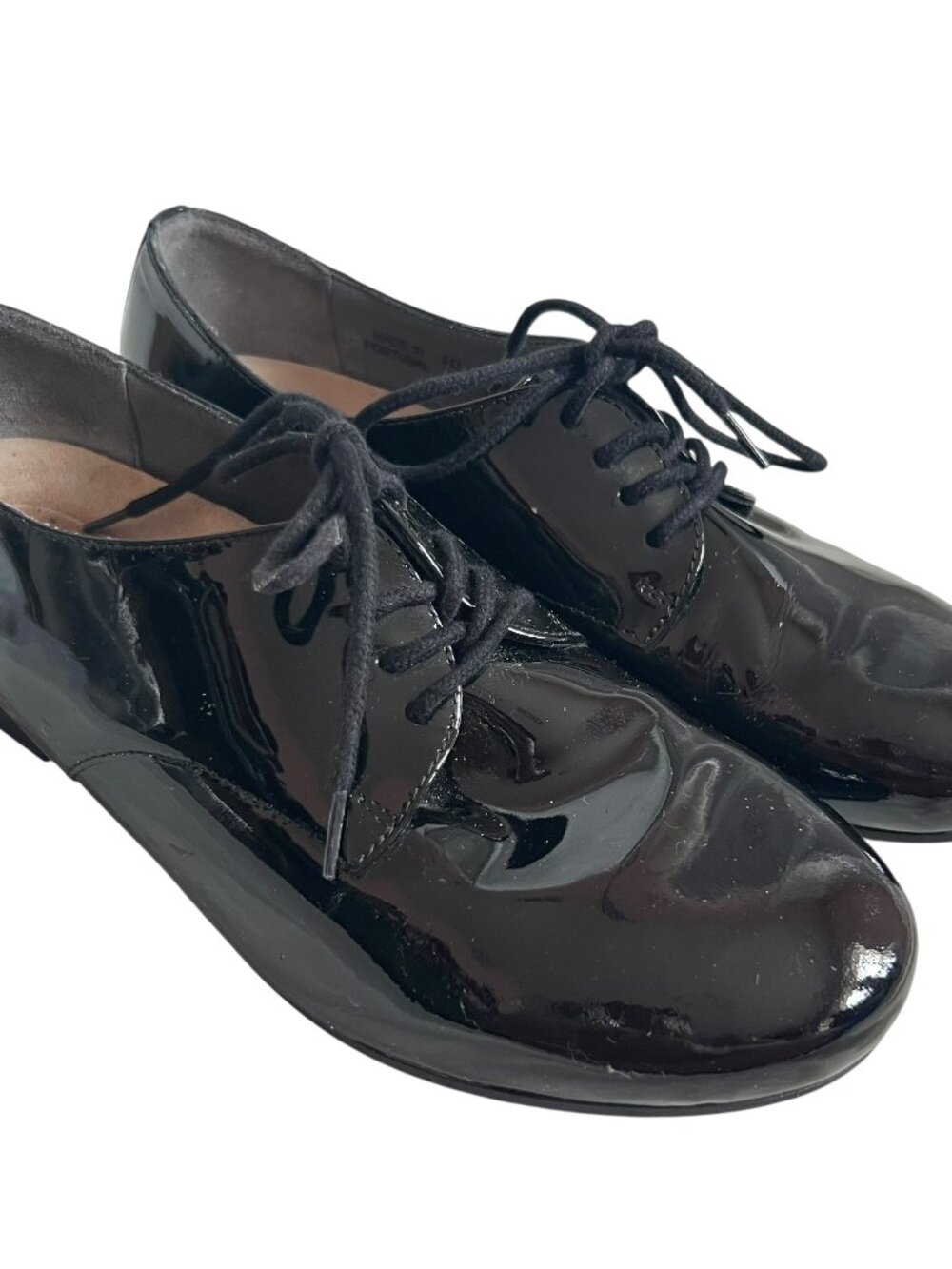 Birkenstock shoes Saunders oxfords 37 6 6.5 black patent leather flat lace up